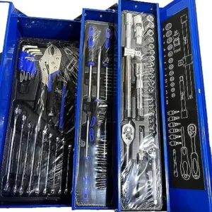Bonai 85Pieces Socket Set Toolbox Wrench set with Metal Box 1/2" & 1/4" for home use and professiona 5 1 org zoom 10 8