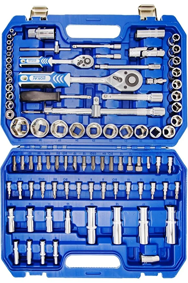 Bonai Professional Socket Wrench Set, 94-Piece Durable Tool Kit for Mechanics Socket