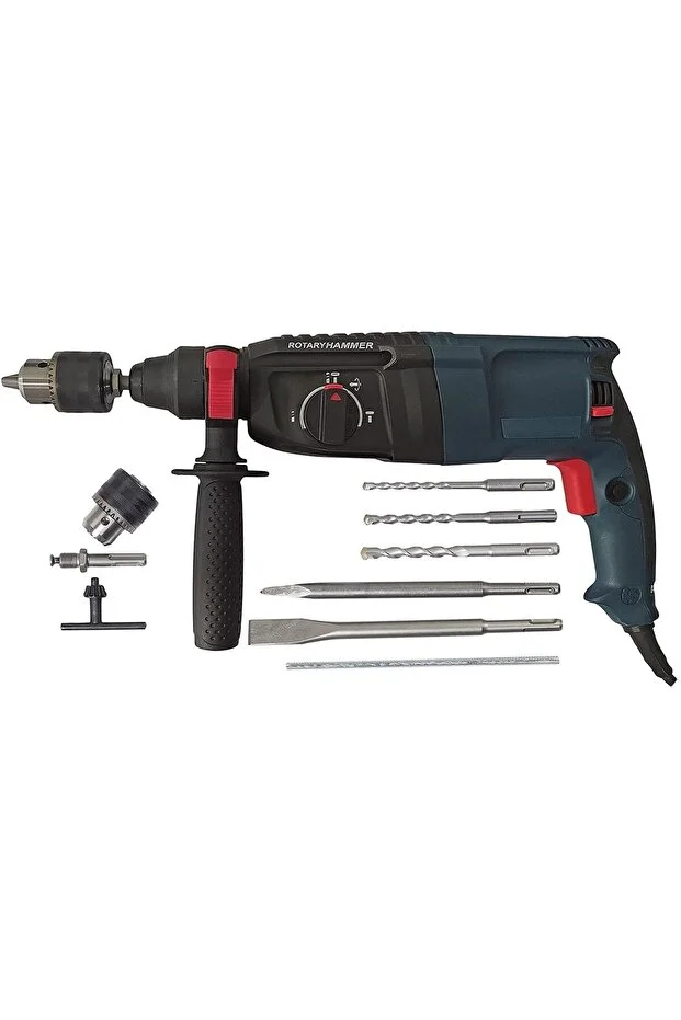 Rotary Hammer Drill 26mm with Dual Drill Modes, 360° Rotating Auxiliary Handle, 26mm SDS-Plus, Concrete Power Tools Rotary Hammer Drill