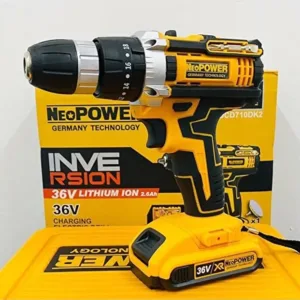 Boss Cordless Drill Machine with 2 Batteries Chargeable 17 Pieces Bits In Kit Box, 36v 3 1 org zoom 31 3