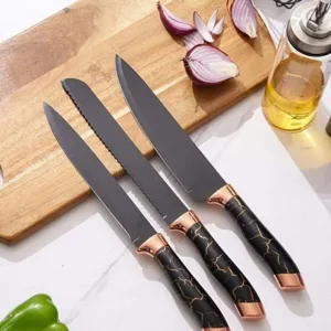 Generic Professional 9-Piece Kitchen Knife Set with Acrylic Block & Sharpener 5 1 org zoom 32
