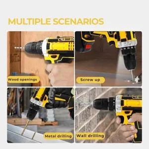 Boss Cordless Drill Driver Kit, 1300W High-Power Electric Tool with Battery & Charger 7 1 org zoom 34 8