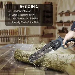 Bonai Lithium Electric Saw BN-HK102, 6+8 Inch 2-in-1 Chainsaw 2 1 org zoom 45 1