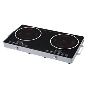 Silver Crest 3500W Electric Stove Double Infrared Cooker - Portable Dual Burner 3 1 org zoom 7 4