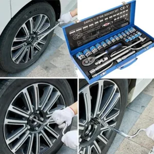 Boss 24 Pieces Socket Set 1/2" Master Drive CRV Impact Socket Set. 3 1 org zoom 71
