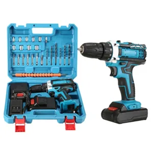 Generic 21V Cordless Drill Set, Variable Speed Electric Drill Set with 2 Batteries 3 1 org zoom 91