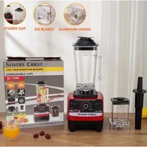 SLIVERS CRIEST 2 in 1 Juicer Blender Heavy Duty Juicer Blender, Stainless Steel, 3 1 org zoom 44
