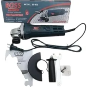 Boss Electric Angle Grinder, Model BS-802, Professional Power Tool with Safety Guard, 750W Motor,