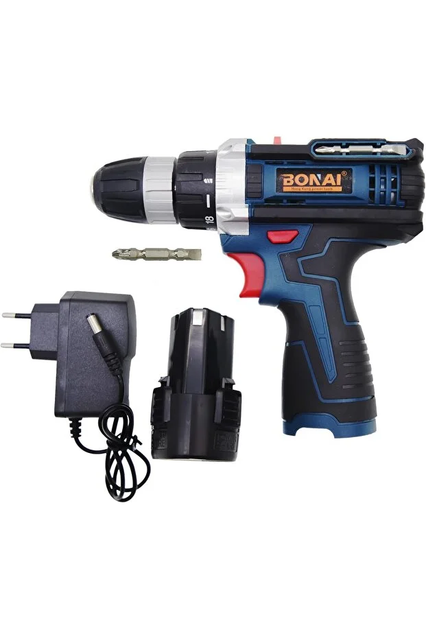 Bonai Cordless Impact Drill Driver,12V Compact Power Tool for Home DIY & Repairs Cordless
