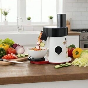 Electric Salad Maker 5-in-1, 200W Multifunctional Food Processor with 5 Blades 3 2 13