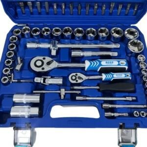 BOSS 94-Piece Socket & Ratchet Tool Set, Chrome Vanadium Steel Mechanics Kit with Case 4 3