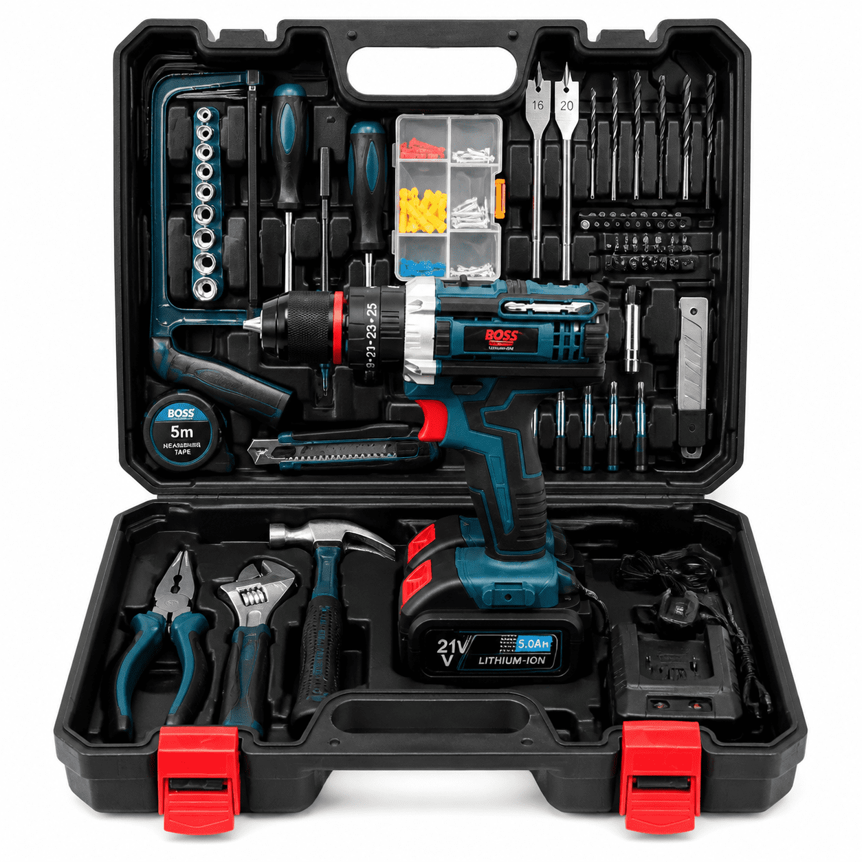 Cordless Hammer Drill Kit 188VF Power Drill Set with Accessories Hammer Drill Kit