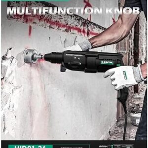 Rotary Hammer Drill 800W, SDS, 26mm, 5550BPM, 1250RPM, 3 Modes (Drill/Hammer/Chisel), Full Copper Motor, Concrete, Masonry & Wood – Power Tool 3 61kDE9xo5GL. AC SY679