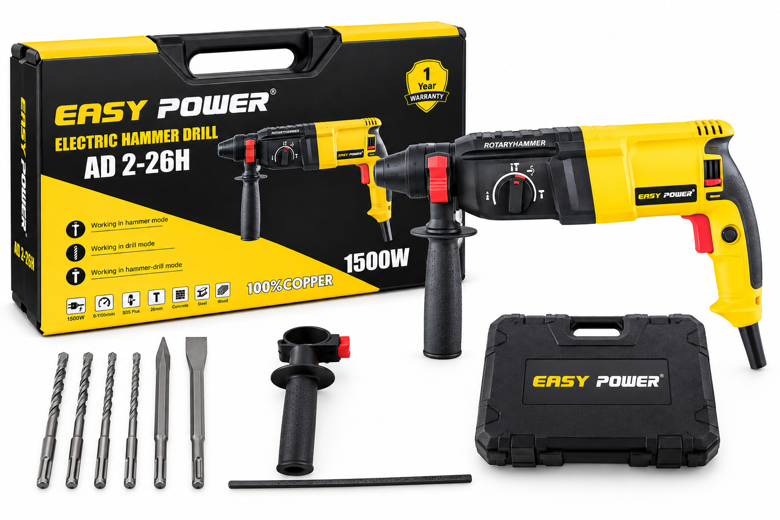 2 (3) Rotary Hammer Drill