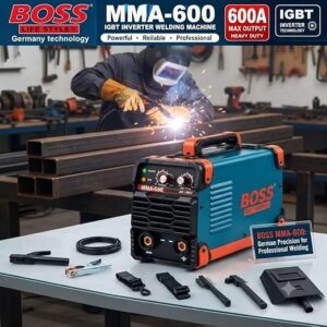 BOSS Inverter Welding Machine, MMA-600 IGBT Heavy Duty Portable Arc Welder with Digital Display, Hot Start, Arc Force, Anti-Stick, Turbo Fan Cooling, and Complete Accessories Kit 4 5195v6 dRL. AC